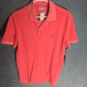 Express Men's Coral Polo Shirt